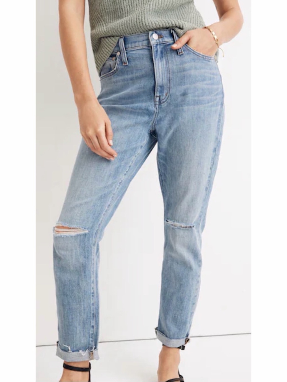 Madewell The High-Rise Slim Boyjean Blue